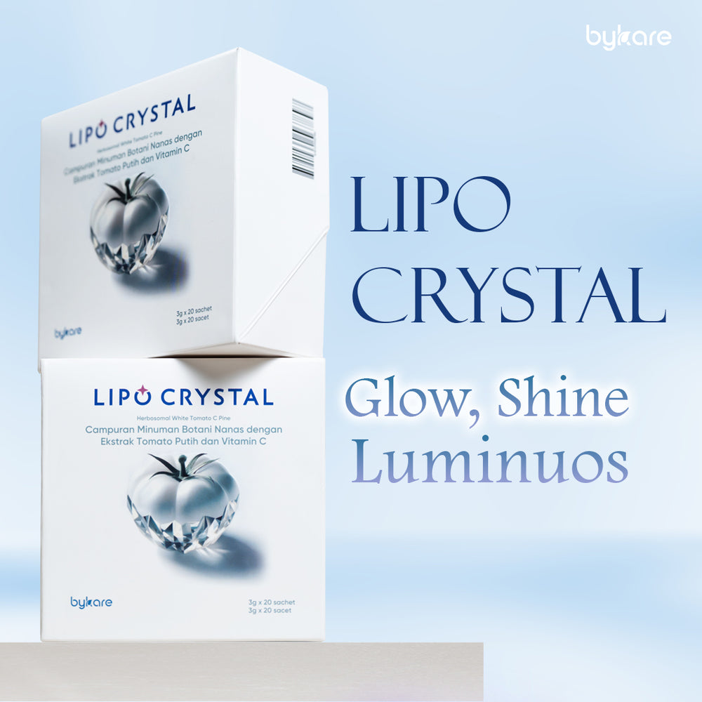 Lipo Crystal daily oral beauty supplement sachet box packaging